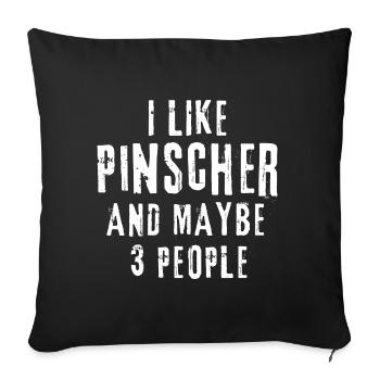 Pinscher - Sofakissenbezug 45 x 45 cm - Schwarz - Vorne