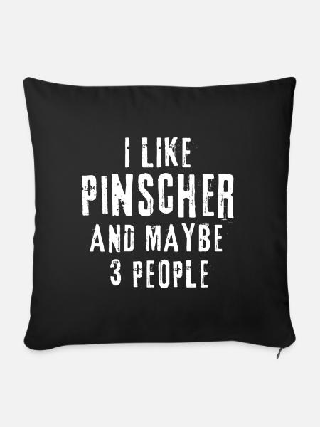Pinscher - Sofakissenbezug 45 x 45 cm - Schwarz
