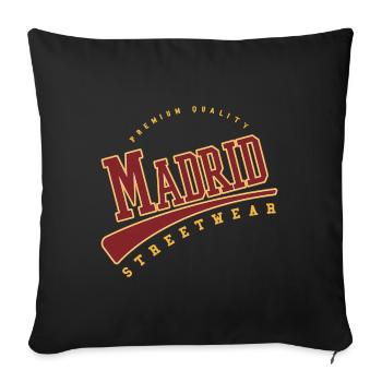 Madrid Spain College High School Style - Sofa pillowcase 17,3'' x 17,3'' (45 x 45 cm) - black - Front