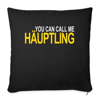 call me Chief - Sofa pillowcase 17,3'' x 17,3'' (45 x 45 cm) - black - Front