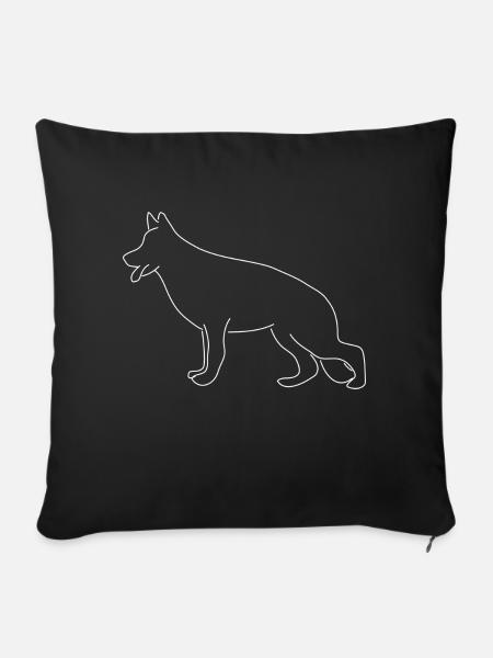 German Shepherd Contour - Sofa pillowcase 17,3'' x 17,3'' (45 x 45 cm) - black