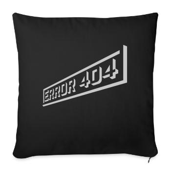 Network Lost Error 404 - Sofa pillowcase 17,3'' x 17,3'' (45 x 45 cm) - black - Front