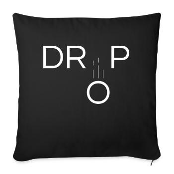 original drop gift - Sofa pillowcase 17,3'' x 17,3'' (45 x 45 cm) - black - Front