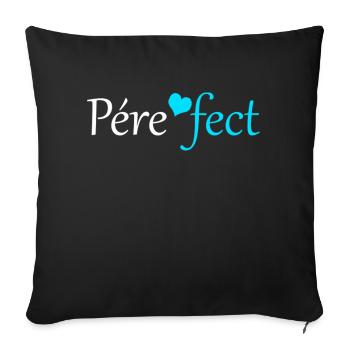 Pére-fect - Housse de coussin décorative 45 x 45 cm - noir - Devant