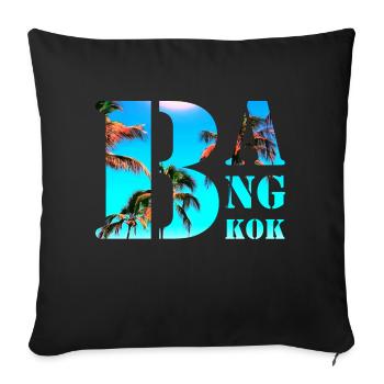 Bangkok - Sofa pillowcase 17,3'' x 17,3'' (45 x 45 cm) - black - Front