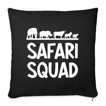 Escouade Safari - Housse de coussin décorative 45 x 45 cm - noir - Devant