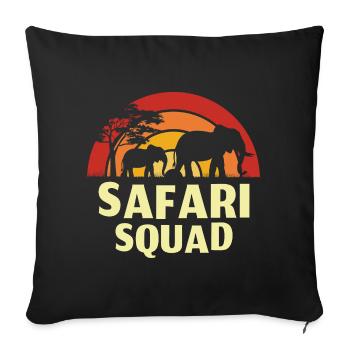 Escouade Safari - Housse de coussin décorative 45 x 45 cm - noir - Devant