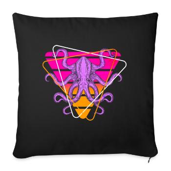 Vaporwave Jellyfish - Sofa pillowcase 17,3'' x 17,3'' (45 x 45 cm) - black - Front