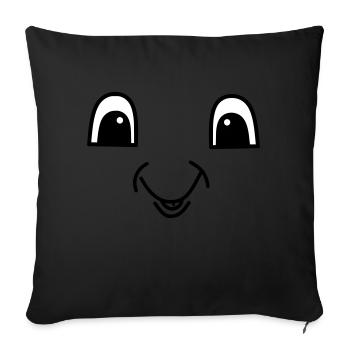 Cute face - Sofakissenbezug 45 x 45 cm - Schwarz - Vorne