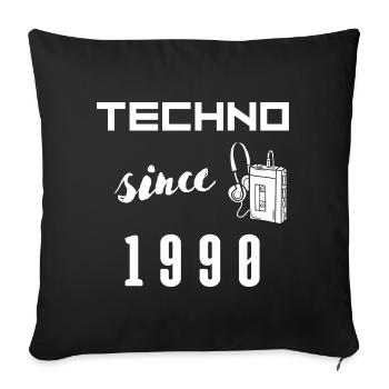 Elektronische Musik, Techno Style, Festivaloutfit - Sofakissenbezug 45 x 45 cm - Schwarz - Vorne
