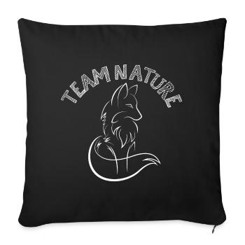 Fuchs Team Nature Symbol Illustration Logo icon - Sofakissenbezug 45 x 45 cm - Schwarz - Vorne