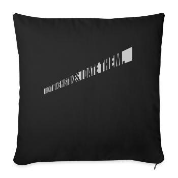 Date Erreurs Citation Logo - Housse de coussin décorative 45 x 45 cm - noir - Devant
