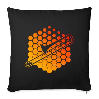 Trombone Trombonistes Ténor Trombone Tromboniste - Housse de coussin décorative 45 x 45 cm - noir - Devant