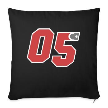 Amasya - Sofa pillowcase 17,3'' x 17,3'' (45 x 45 cm) - black - Front