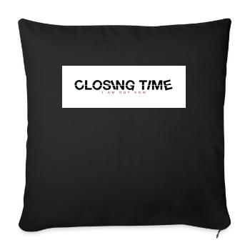heure de fermeture - Housse de coussin décorative 45 x 45 cm - noir - Devant