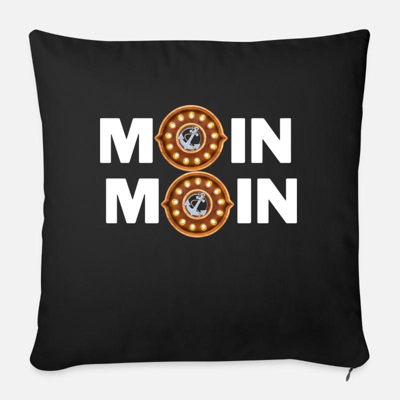 Moin Moin! - Housse de coussin décorative 45 x 45 cm - noir