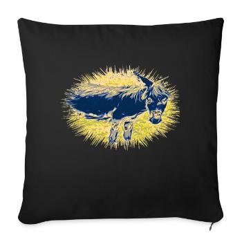 Donkey - Sofa pillowcase 17,3'' x 17,3'' (45 x 45 cm) - black - Front