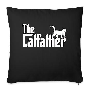 Cat Owner Friend Cats Papa Parody Cats - Sofa pillowcase 17,3'' x 17,3'' (45 x 45 cm) - black - Front