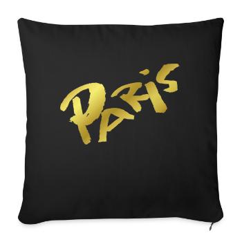 Paris - Sofakissenbezug 45 x 45 cm - Schwarz - Vorne