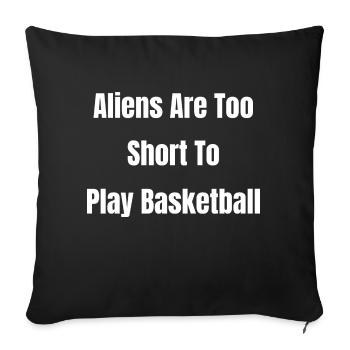 memes abduction alien spaceship - Sofa pillowcase 17,3'' x 17,3'' (45 x 45 cm) - black - Front