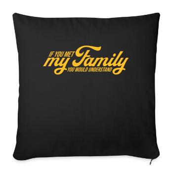 you would understand quote - Sofa pillowcase 17,3'' x 17,3'' (45 x 45 cm) - black - Front