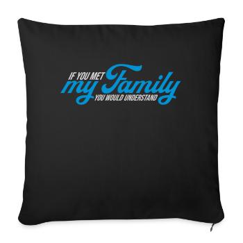 you would understand quote - Sofa pillowcase 17,3'' x 17,3'' (45 x 45 cm) - black - Front