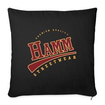 Hamm Germany College High School Style - Sofa pillowcase 17,3'' x 17,3'' (45 x 45 cm) - black - Front