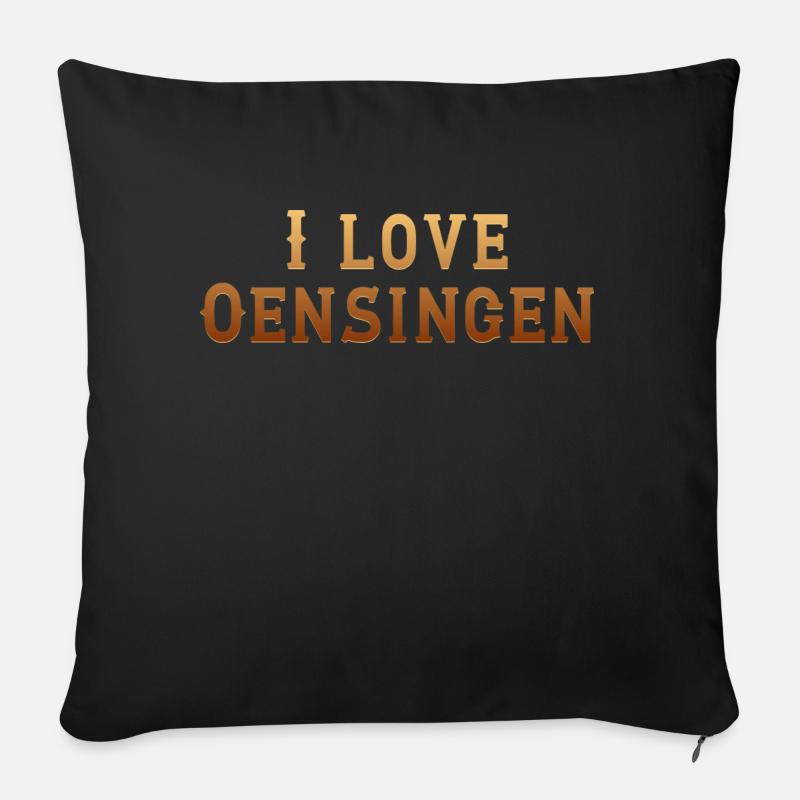 Oensingen - Sofakissenbezug 45 x 45 cm - Schwarz