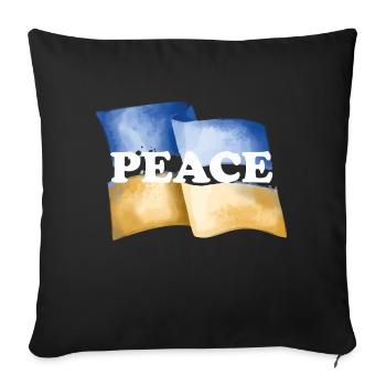 frieden ukraine peace botschaft support Politik - Sofakissenbezug 45 x 45 cm - Schwarz - Vorne