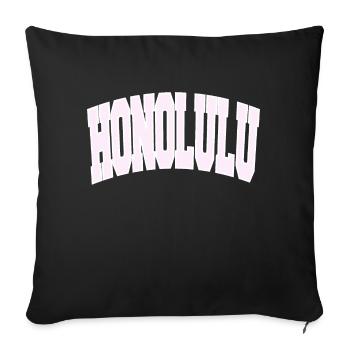 HONOLULU College - Sofakissenbezug 45 x 45 cm - Schwarz - Vorne