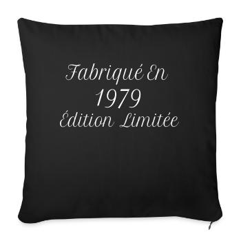 Millésime Fabriqué En 1979 Édition Limitée - Sofakissenbezug 45 x 45 cm - Schwarz - Vorne