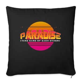 t-shirt 05 - Housse de coussin décorative 45 x 45 cm - noir - Devant