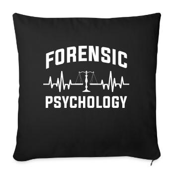 Psychologie médico-légale – Forensic Science Legal - Housse de coussin décorative 45 x 45 cm - noir - Devant