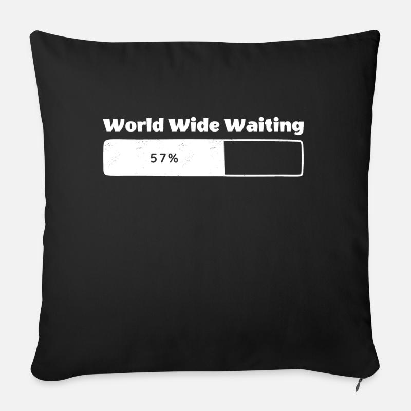 Computer Scientist Wlan Wifi Admin Administrator - Sofa pillowcase 17,3'' x 17,3'' (45 x 45 cm) - black
