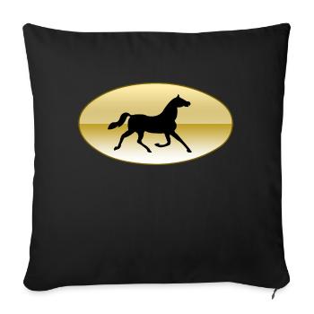 Cheval - Housse de coussin décorative 45 x 45 cm - noir - Devant