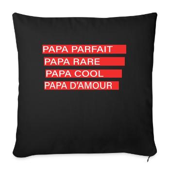 Pour Papa - Housse de coussin décorative 45 x 45 cm - noir - Devant
