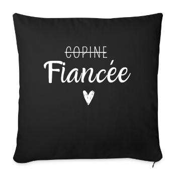 Fiancée - Housse de coussin décorative 45 x 45 cm - noir - Devant