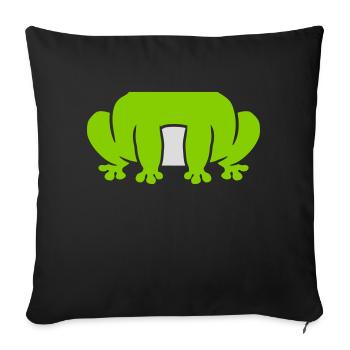 Disguise costume sitting frog - Sofa pillowcase 17,3'' x 17,3'' (45 x 45 cm) - black - Front
