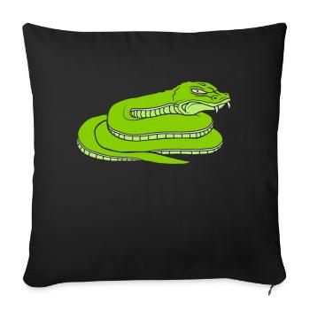 Concevoir un dangereux serpent maléfique - Housse de coussin décorative 45 x 45 cm - noir - Devant
