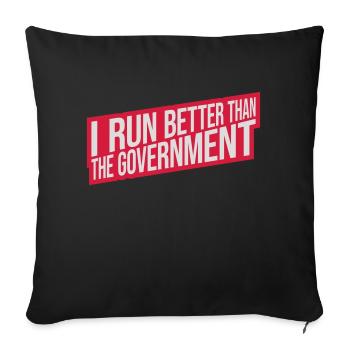 mieux fonctionner que le gouvernement - Housse de coussin décorative 45 x 45 cm - noir - Devant