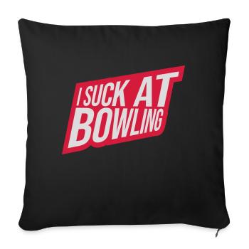 Je suis nul au bowling - Housse de coussin décorative 45 x 45 cm - noir - Devant