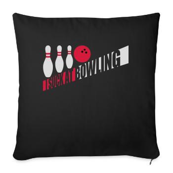 Je suis nul au bowling - Housse de coussin décorative 45 x 45 cm - noir - Devant