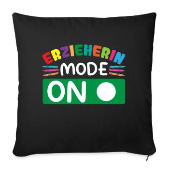 Kindergärtnerin Erzieherin Mode on! - Sofakissenbezug 45 x 45 cm - Schwarz - Vorne