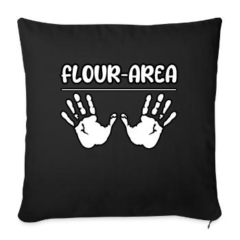 Christmas Chocolate Cookie Flour Area - Sofa pillowcase 17,3'' x 17,3'' (45 x 45 cm) - black - Front