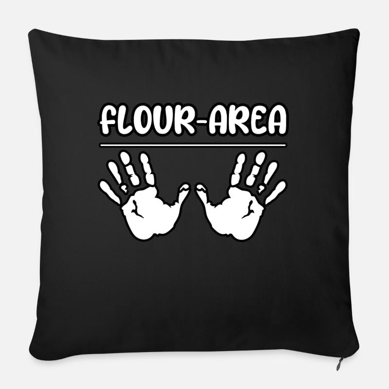 Christmas Chocolate Cookie Flour Area - Sofakissenbezug 45 x 45 cm - Schwarz
