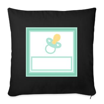 Personalize your own baby template - Sofa pillowcase 17,3'' x 17,3'' (45 x 45 cm) - black - Front