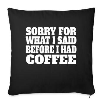 Coffee Cup Caffeine Gift Coffee Bean Drink - Housse de coussin décorative 45 x 45 cm - noir - Devant