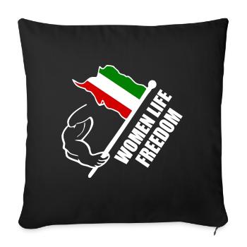 Women life freedom iran - Sofa pillowcase 17,3'' x 17,3'' (45 x 45 cm) - black - Front