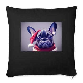 Noël 5 - Housse de coussin décorative 45 x 45 cm - noir - Devant