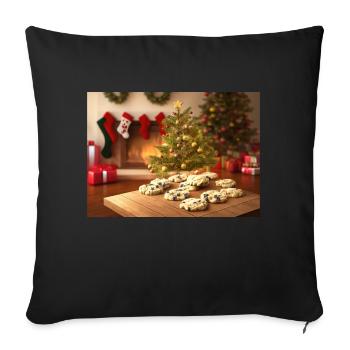 Noël 7 - Housse de coussin décorative 45 x 45 cm - noir - Devant